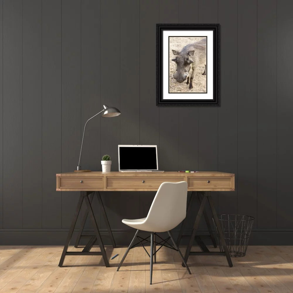 Black Ornate Wood Framed Art Print X106
