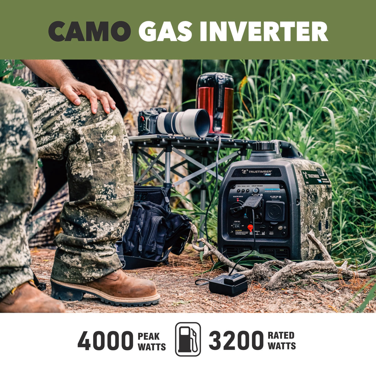 4000-Watt Gasoline Powered Inverter Generator V4283