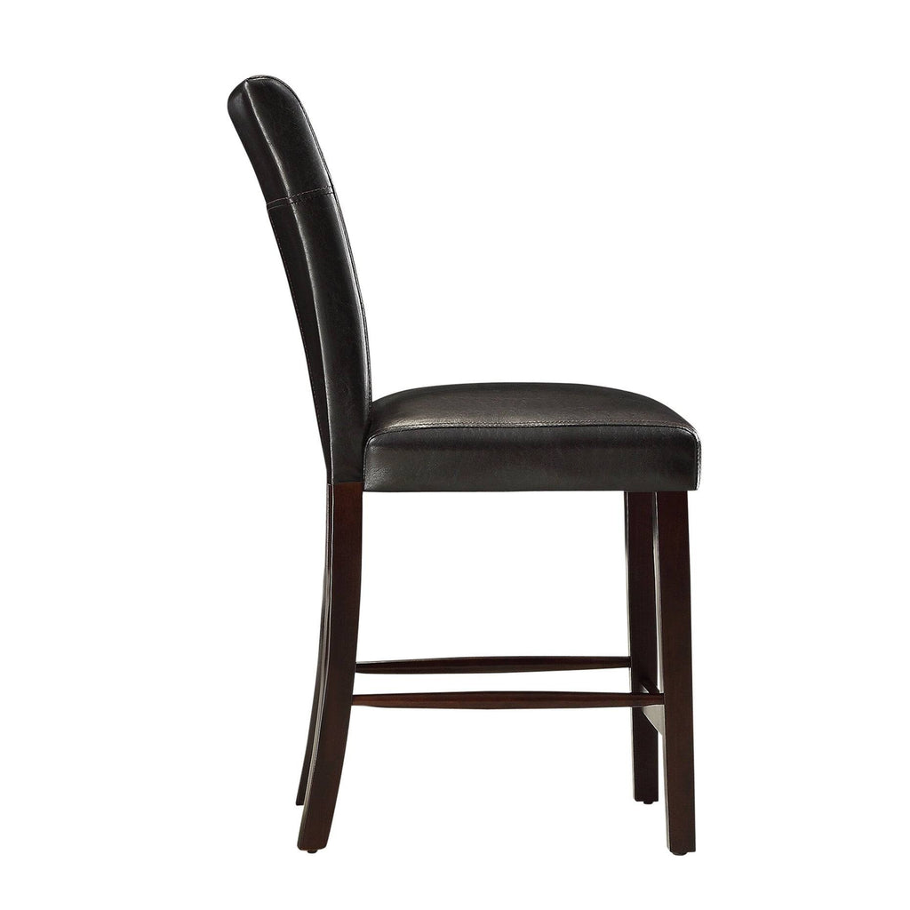 Espresso Counter Height Chair Set of 2 W967