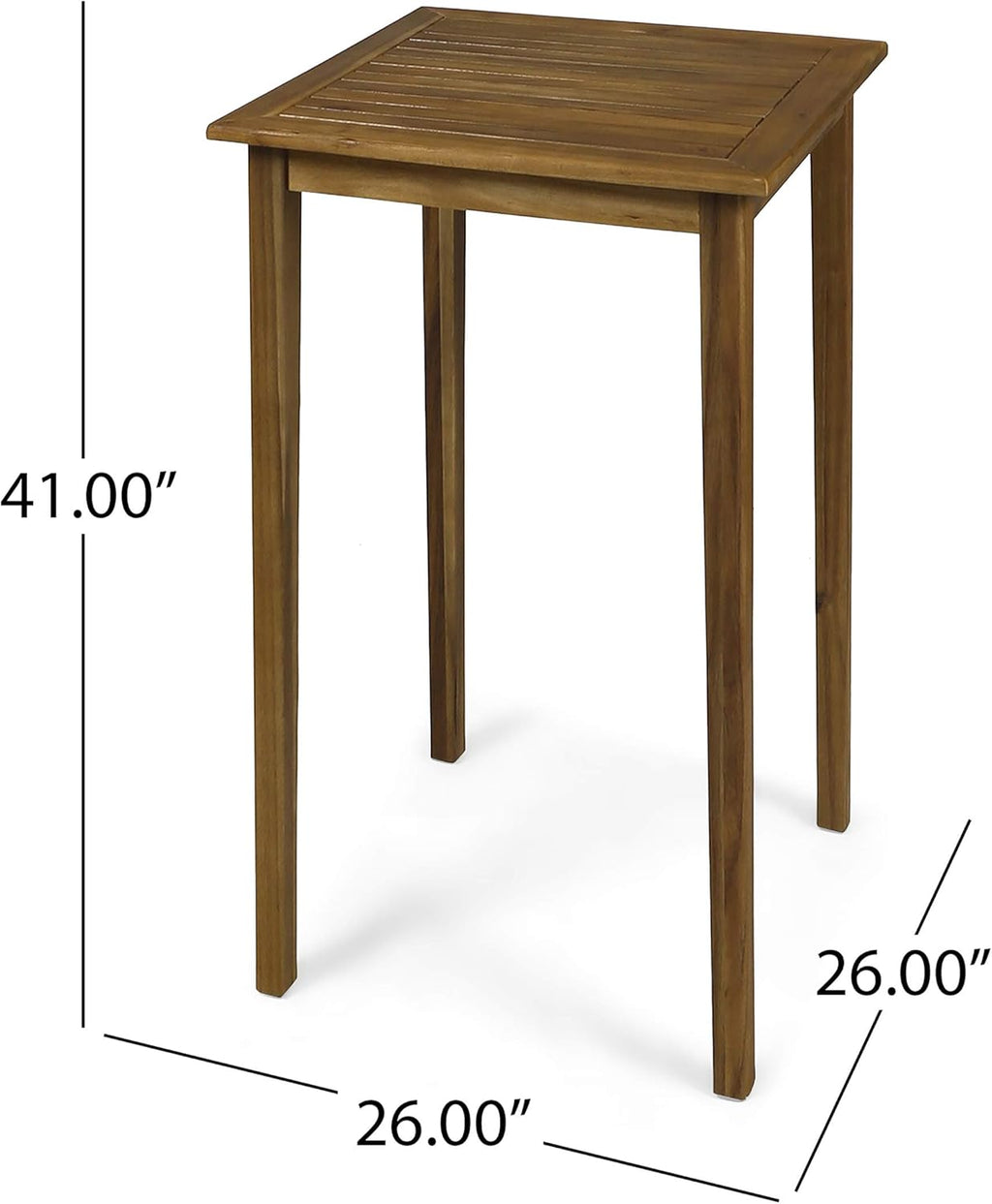 Acacia Wood Square Bar Table C456
