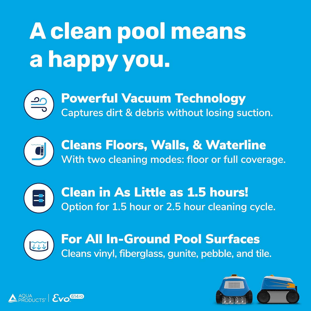 Robotic Pool Cleaner with 60ft Swivel Cable Y663