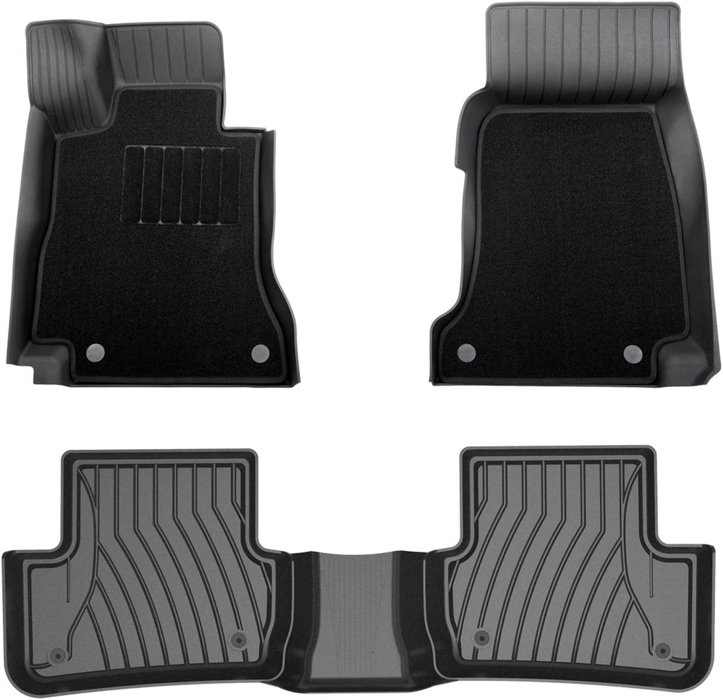 TPE All Weather Floor Mats Full Set Black A3095