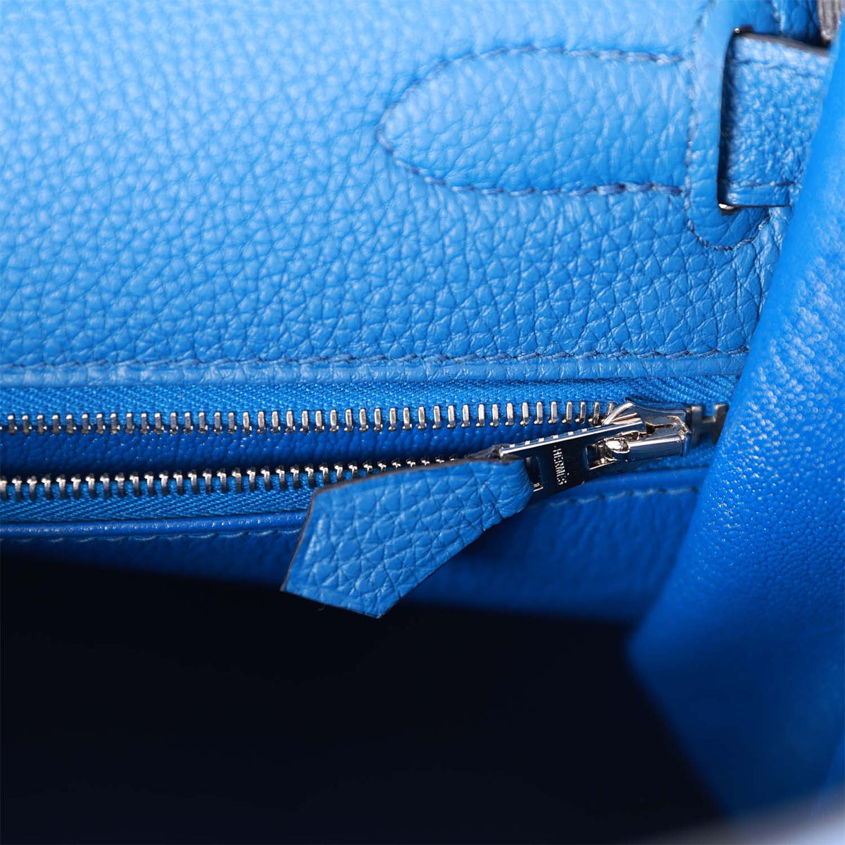 Bleu France Togo Palladium Hardware Handbag D969