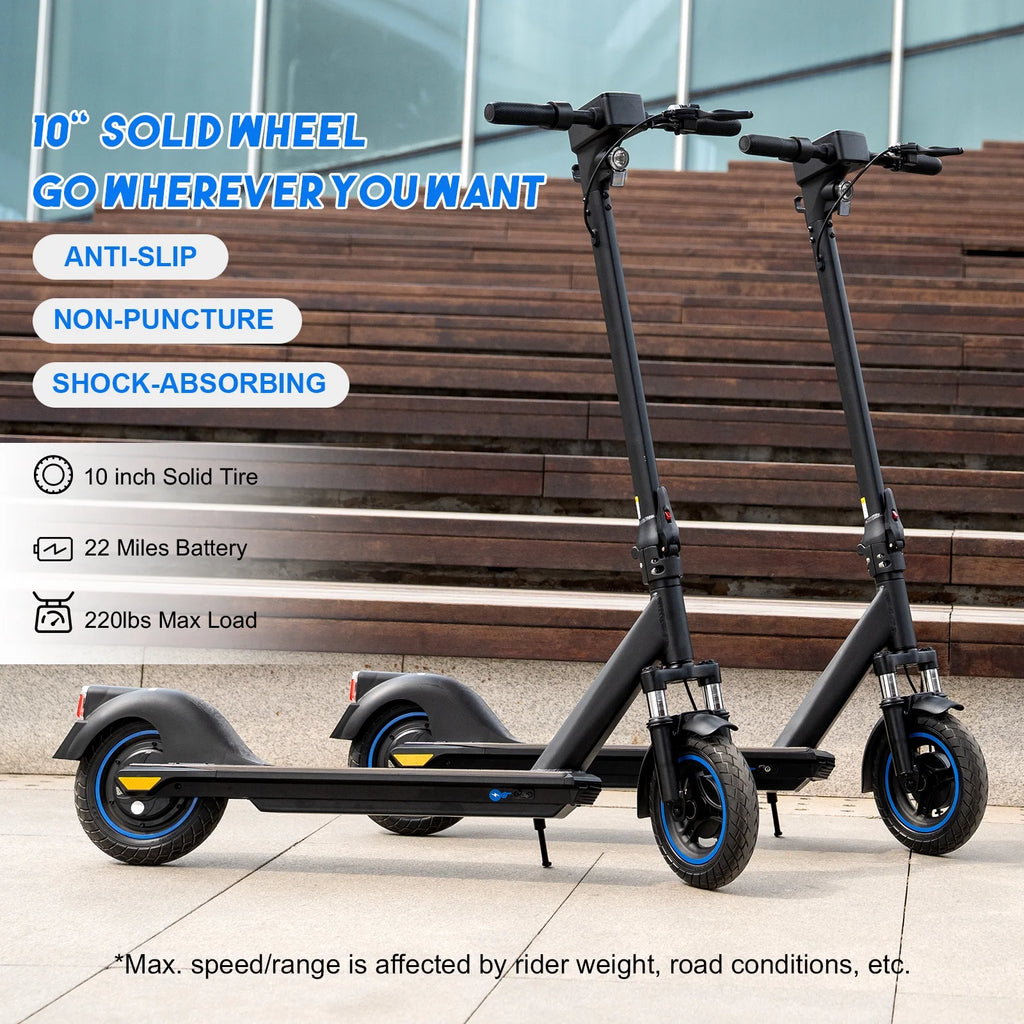 Electric Scooter 10 Solid Tires 500W Motor Folding O775567