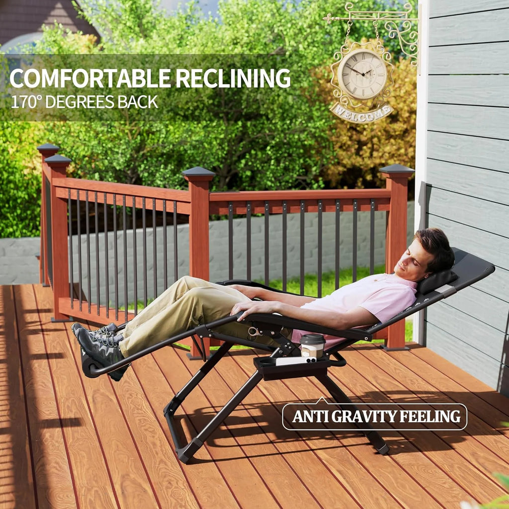 Oversized Zero Gravity Chair Set of 1 Black C603816
