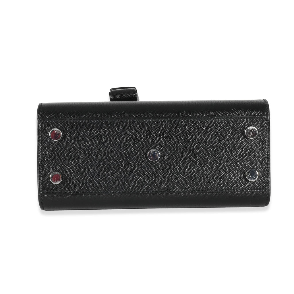 Black Grained Leather Nano Sac De Jour P90456
