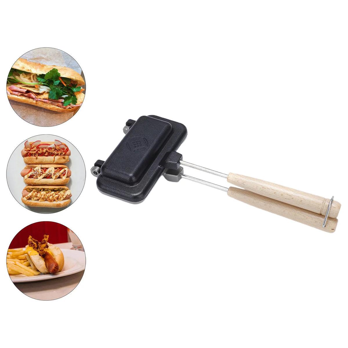 Non-Stick Cast Iron Sandwich Pan Pie Maker R44877