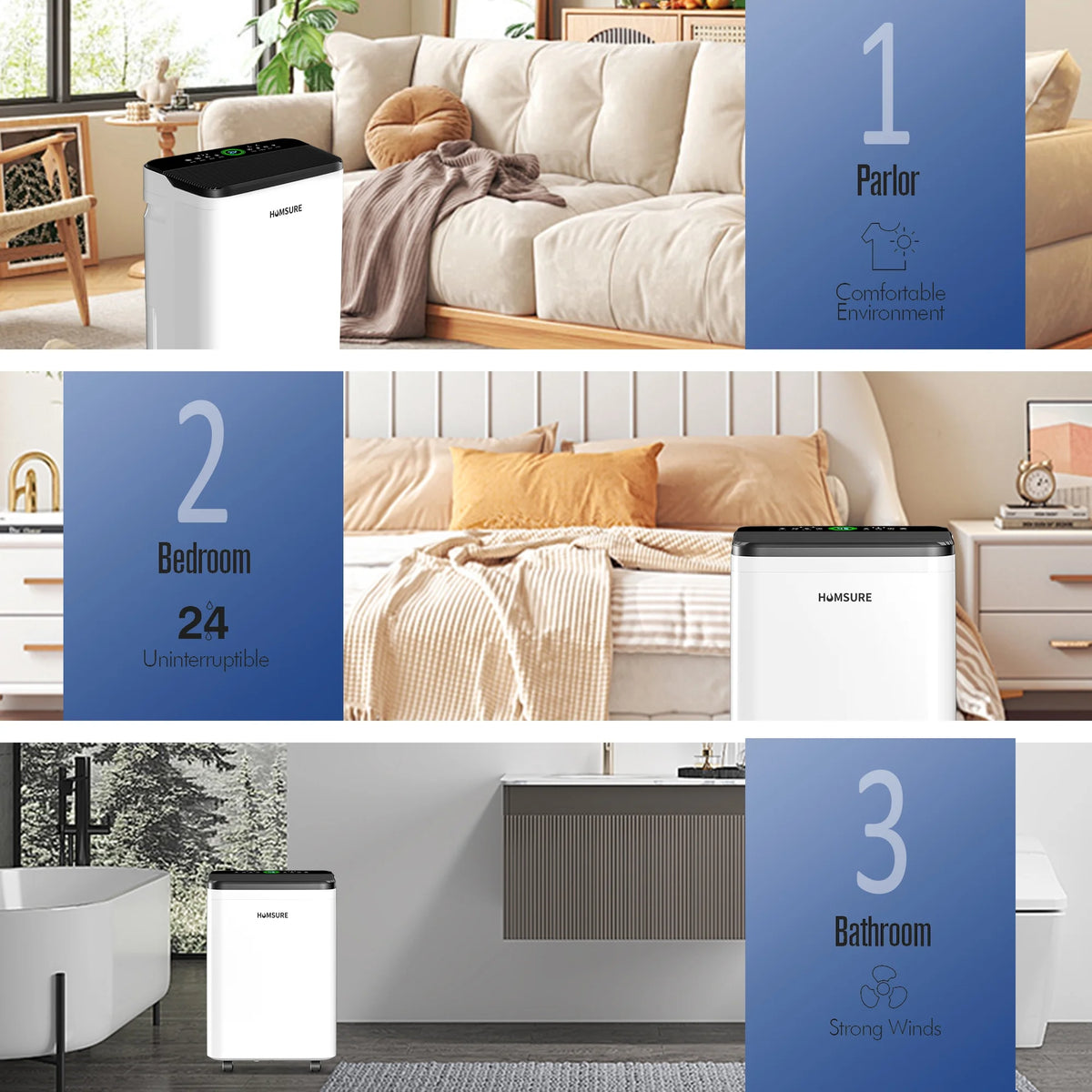 50 Pint Dehumidifier with Humidity Control M558