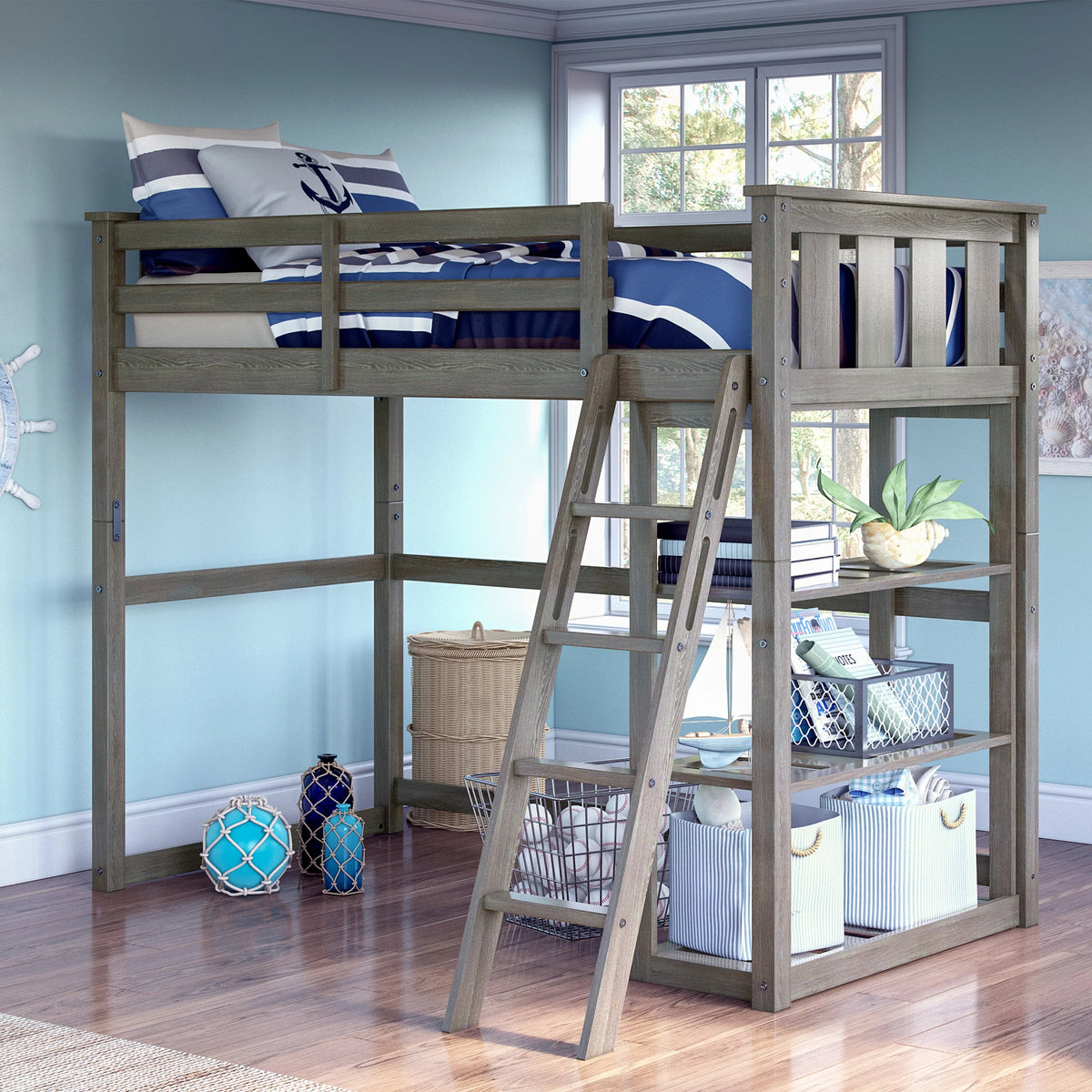Twin Loft Bed Espresso S452