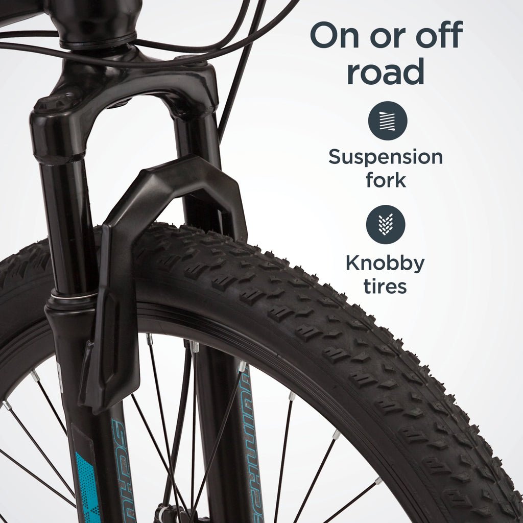 24-inch 21 Speeds Black Teal Mountain Bike G982