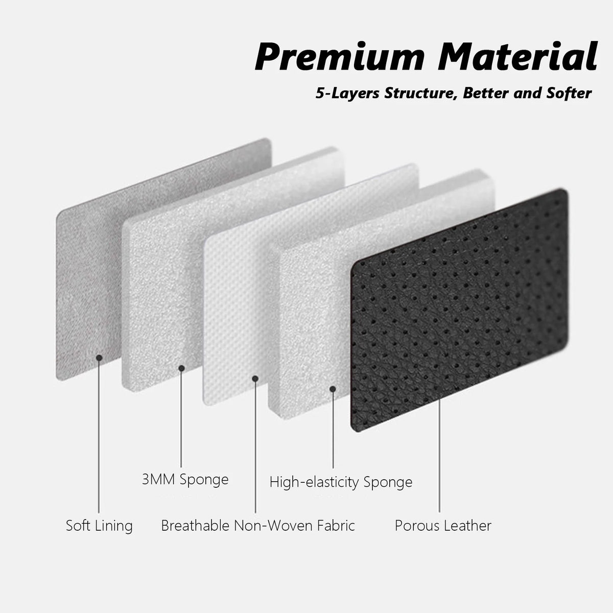 Black 5 Seats Leatherette Car Seat Covers Full Set D8295