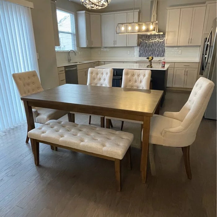Beige Upholstered Bench W846379