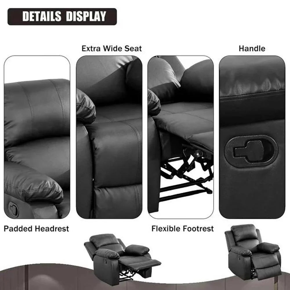 38" Leather Recliner Chair K61079