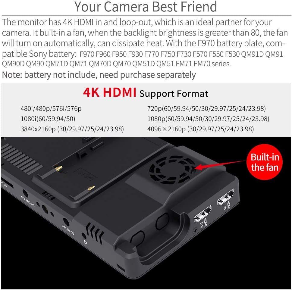 6 Inch Touch Screen DSLR Camera Field Monitor O62188