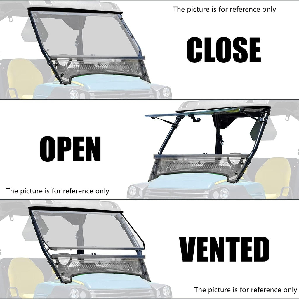 3-IN-1 Scratch Resistant Full Clear Flip Down Windshield J721