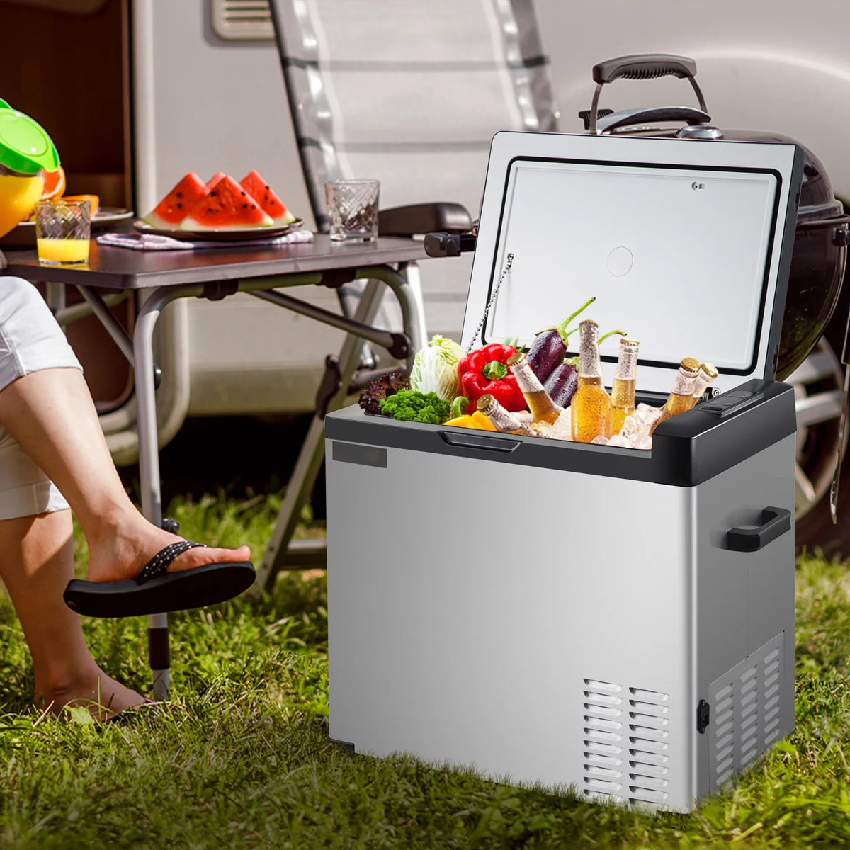 12volt Car Refrigerator Portable Freezer 53Qt D86113