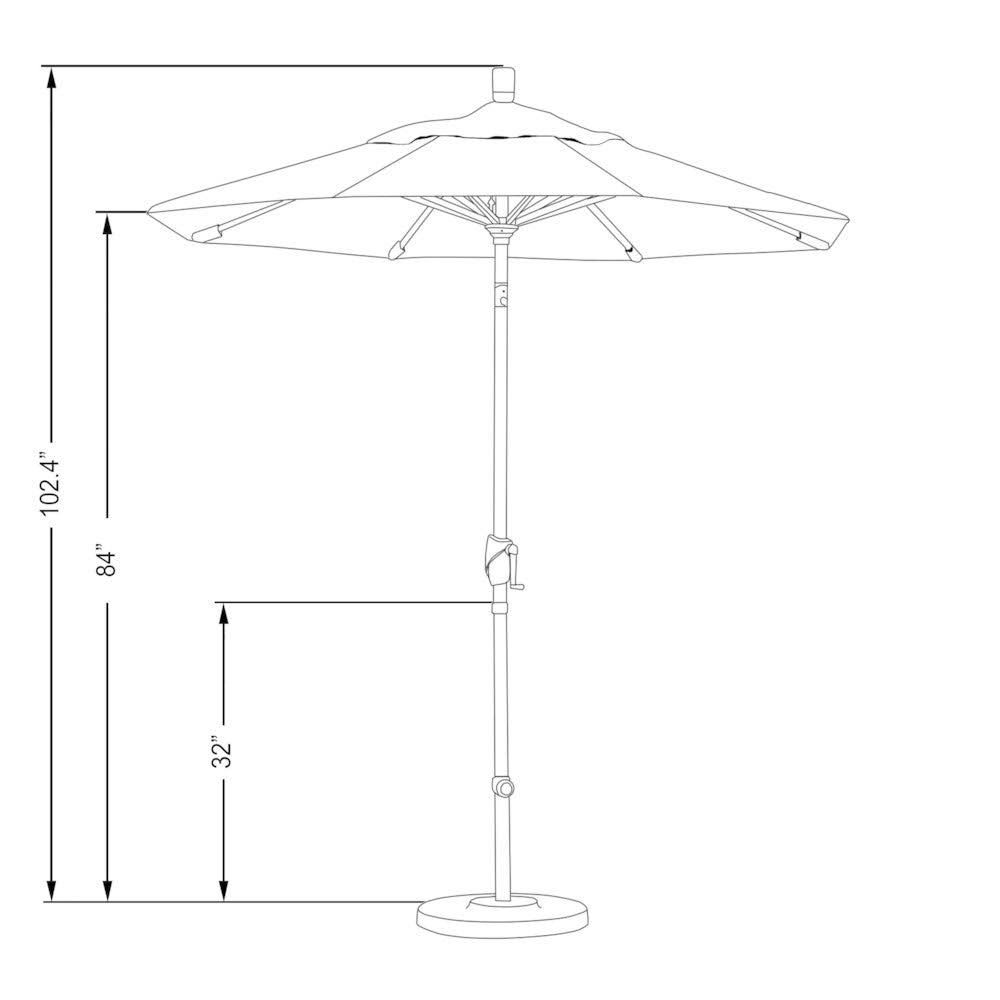 7.5 Ft Air Blue Patio Umbrella I98013