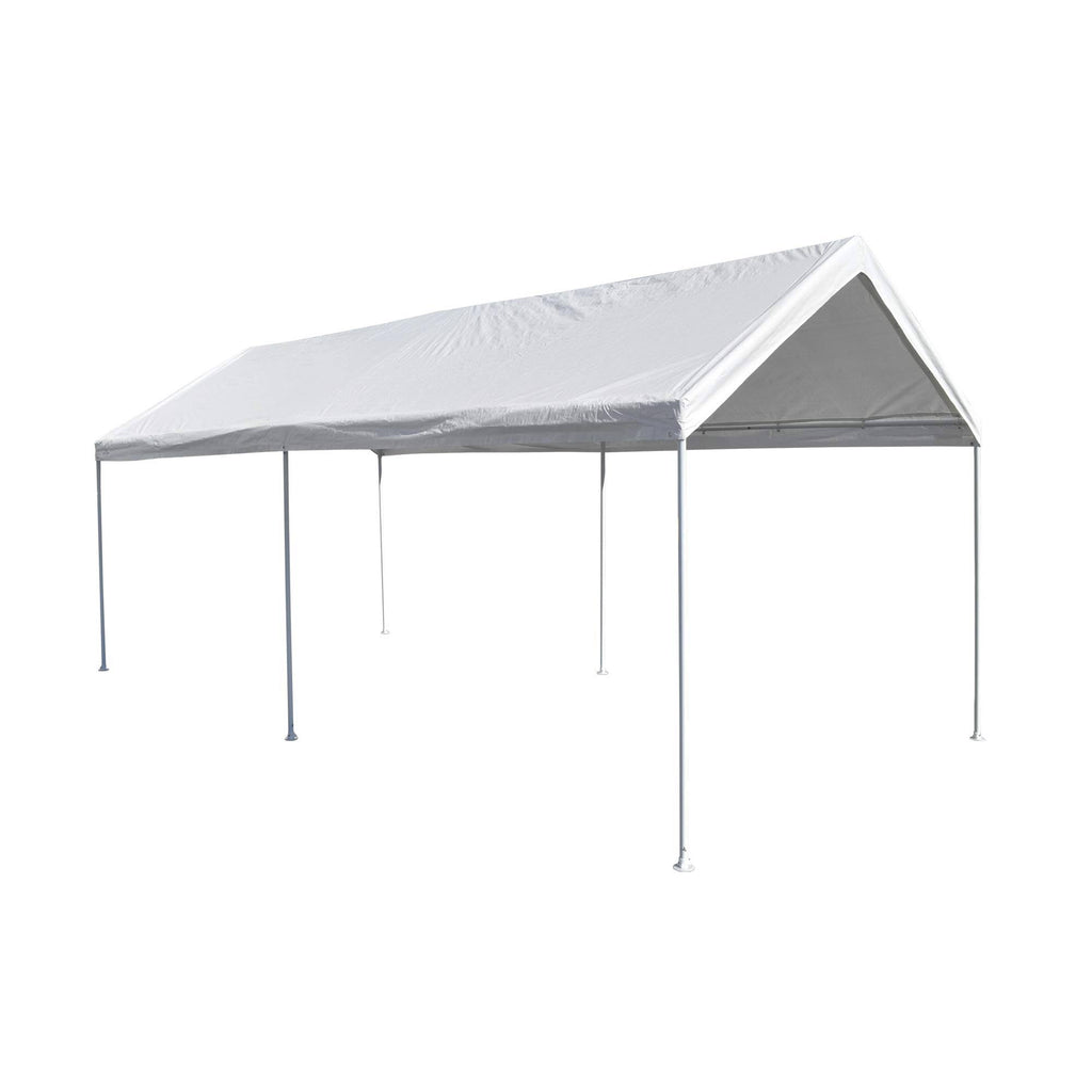 White Steel Carport V967121