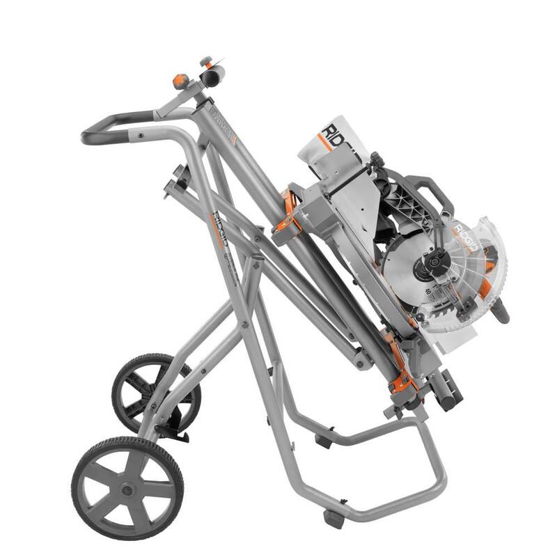 Foldable Mobile Miter Saw Stand with Mounting Braces G67777