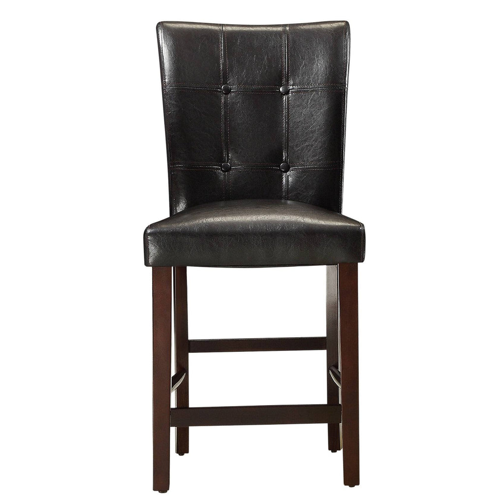 Espresso Counter Height Chair Set of 2 W967
