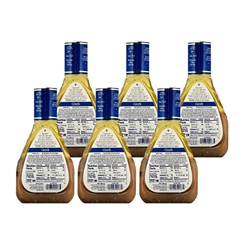 Greek Dressing with Feta Cheese & Black Olives 16 FL OZ (Pack of 6) A74188