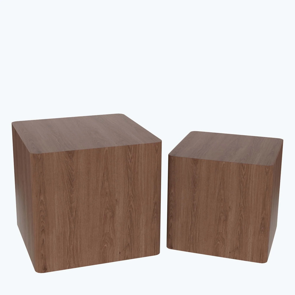 Walnut Side Table Coffee Table End Table Set of 2 B9274