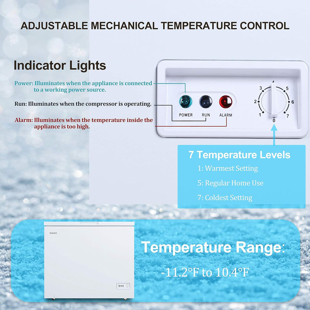 White 7.0 Cu Ft Chest Freezer O564