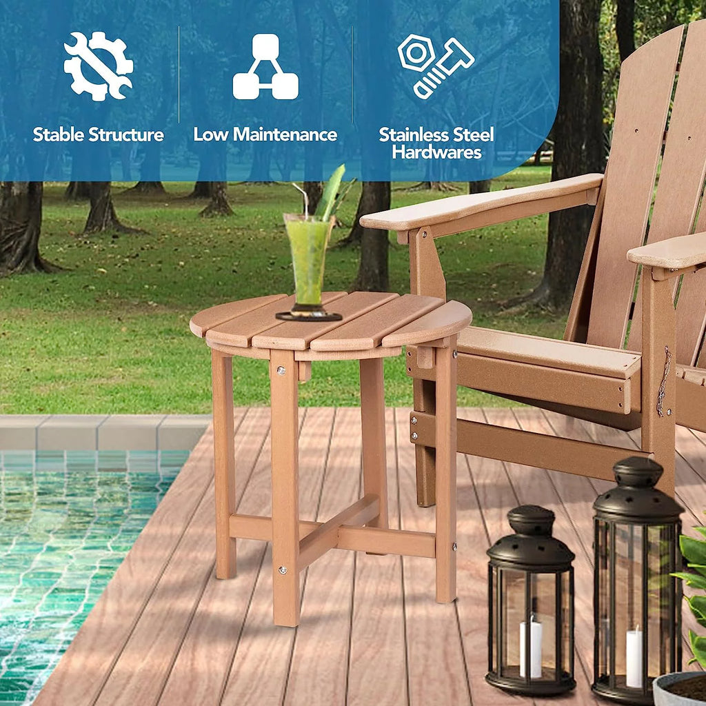 White HDPE Outdoor Side Table B6173