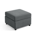 Dark Gray Storage Ottoman E8365