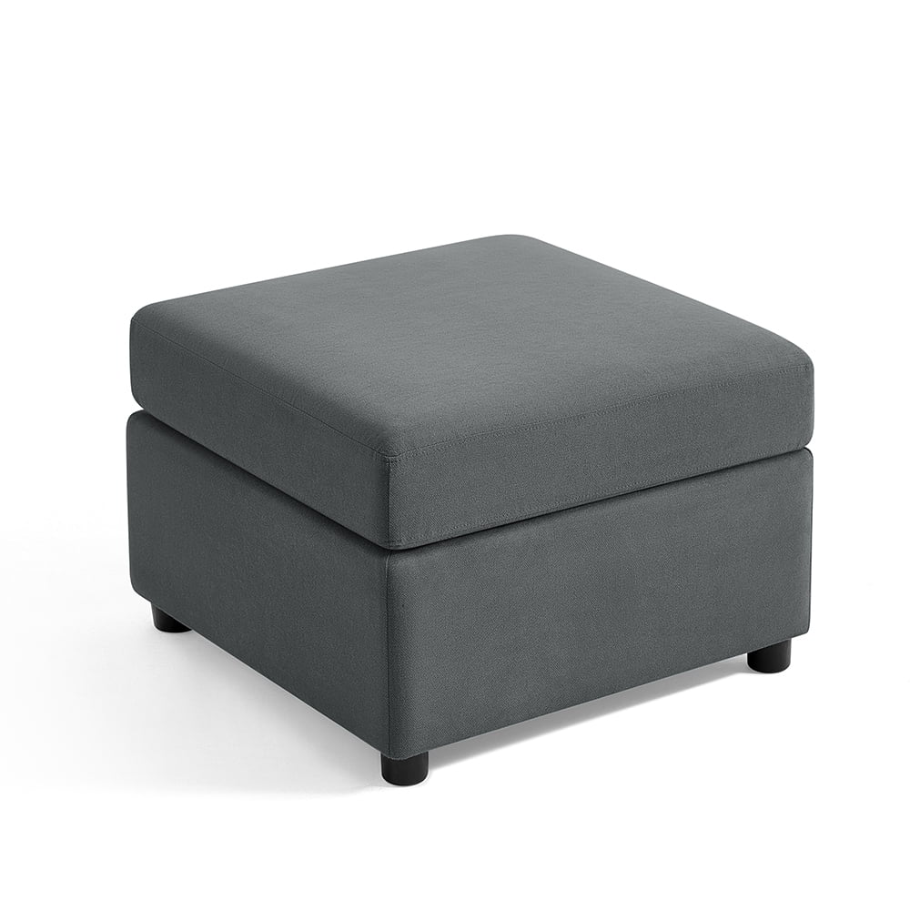 Dark Gray Storage Ottoman E8365