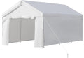 10x20 ft Heavy Duty Carport with Removable Sidewalls & Doors G954