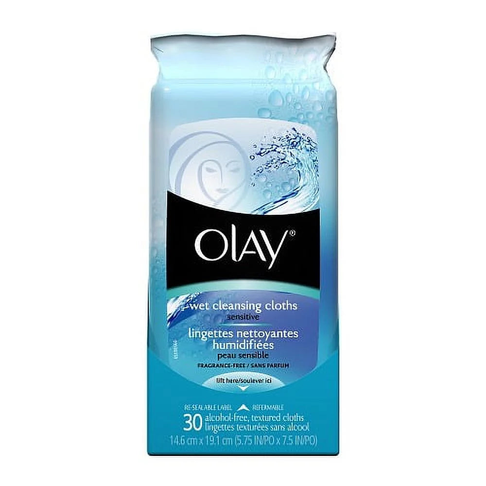 Wet Cleansing Cloths Sensitive Skin 30 Ea 2 Pack Q6118