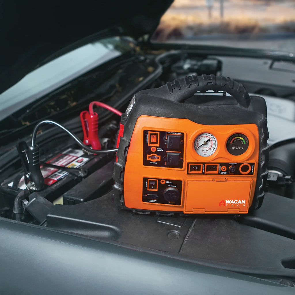 12-Volt Jump Starter, Air Compressor, Radio, USB Charger, and Inverter Z562860