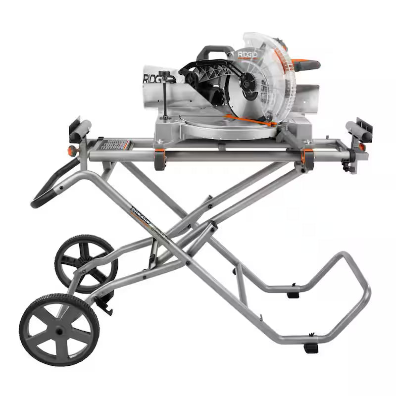 Foldable Mobile Miter Saw Stand with Mounting Braces G67777