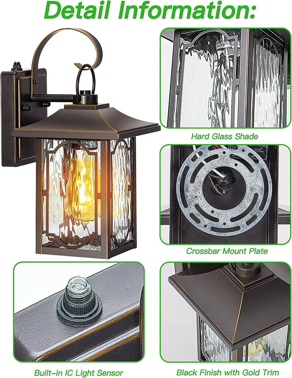 Motion Sensor Waterproof Wall Lanterns Z247871