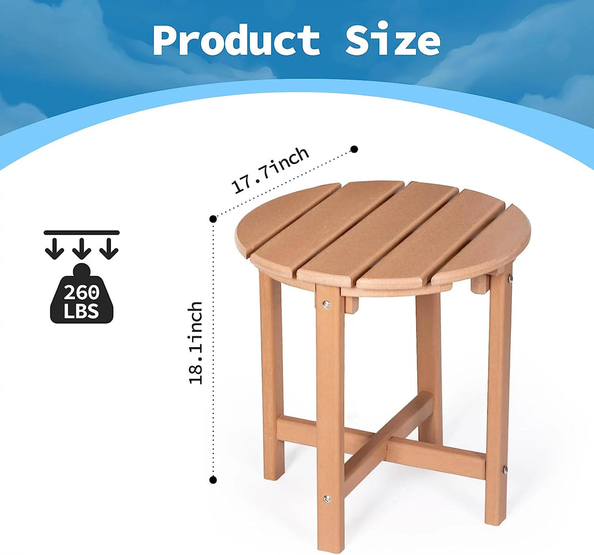 White HDPE Outdoor Side Table B6173