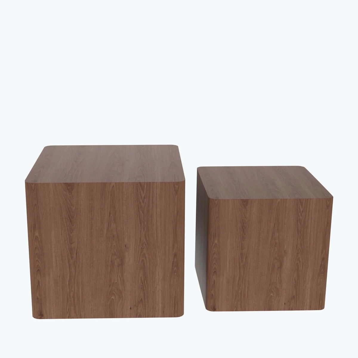 Walnut Side Table Coffee Table End Table Set of 2 B9274