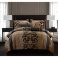 Black 7 Piece California King Comforter Set B611