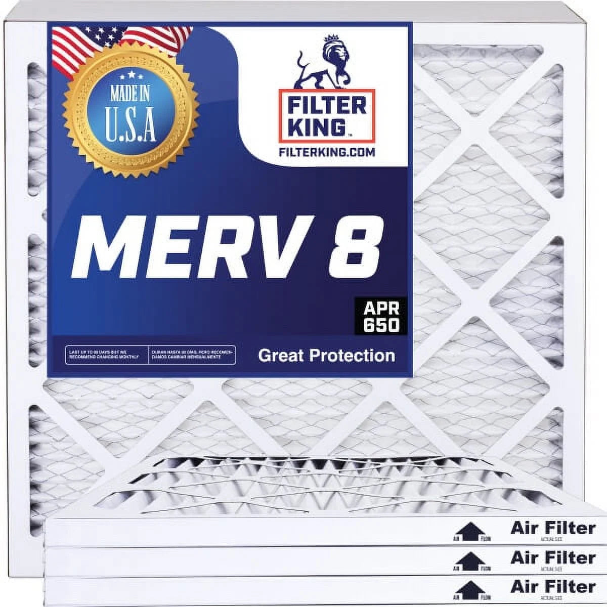 22x66.5x1 MERV 8 Pleated HVAC Air Filter 4-Pack H5653