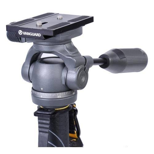 Aluminum Monopod with 2-Way Pan Head, 8.8 lbs Capacity, 64 inch Height, Black/Gray O8018