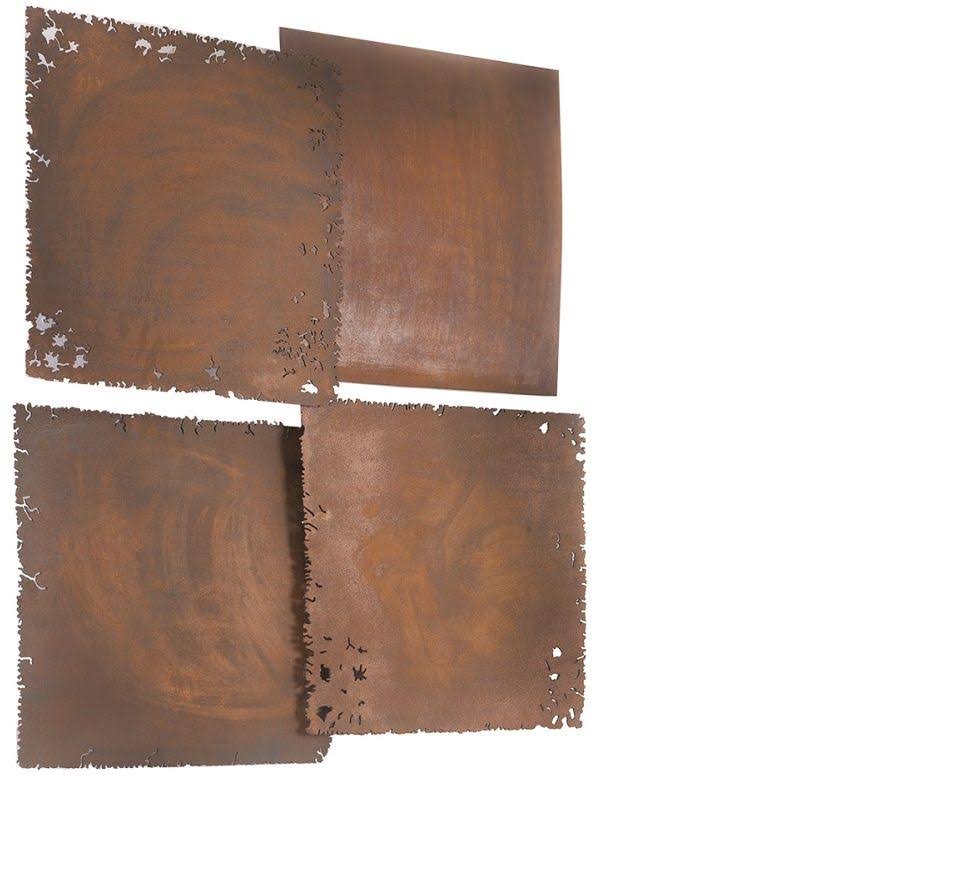 Brown Resin Square Wall Tiles Set of 4 Z8960