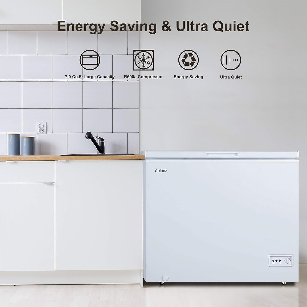 White 7.0 Cu Ft Chest Freezer O564