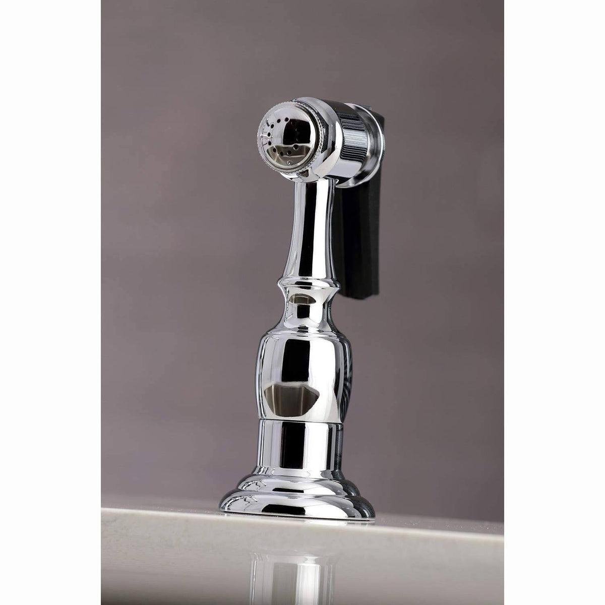 Bridge Kitchen Faucet with Brass Sprayer Matte Black F5117