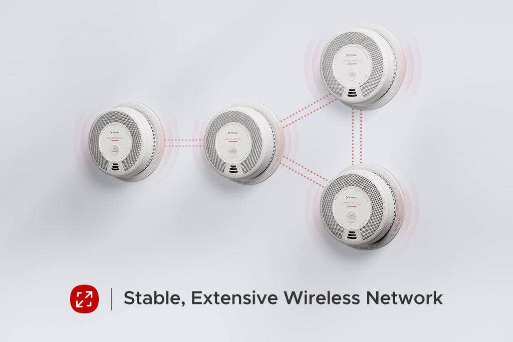 Wireless Interconnected Combination Smoke and Carbon Monoxide Detector, 10-Year Battery, Pack of 6 I1902