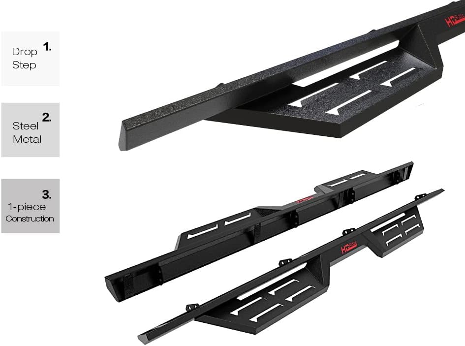 Steel Drop Down Style Running Boards Crew Cab M821514