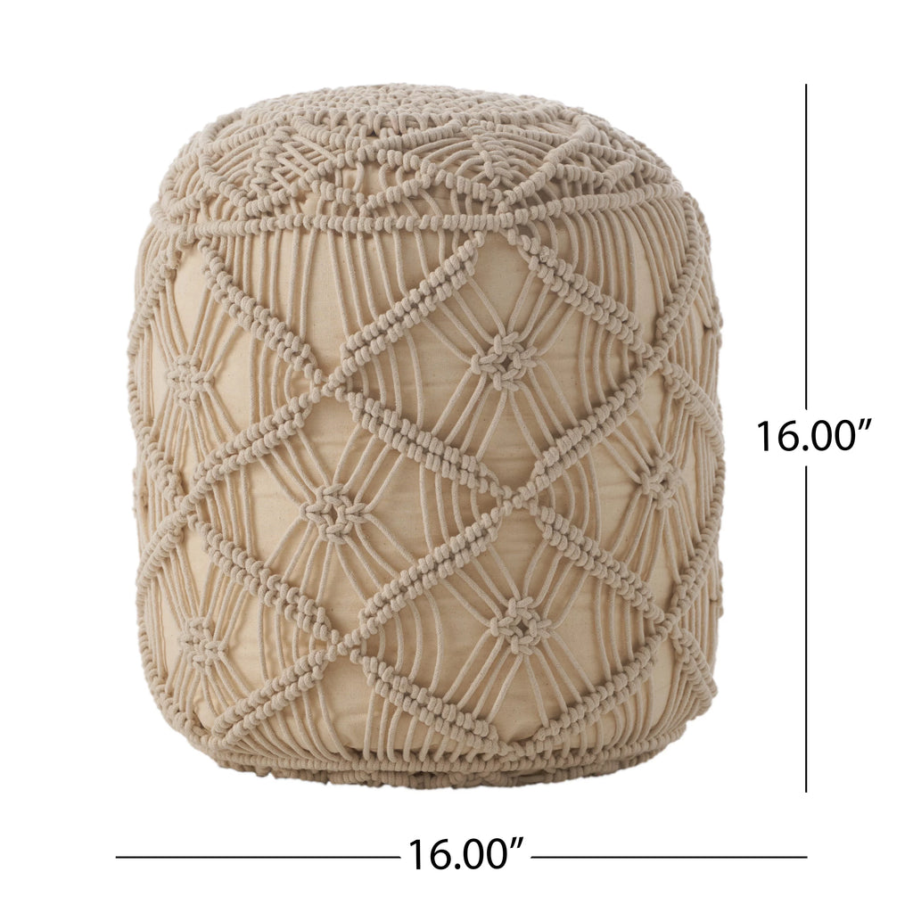 Fabric Cube Pouf N159215