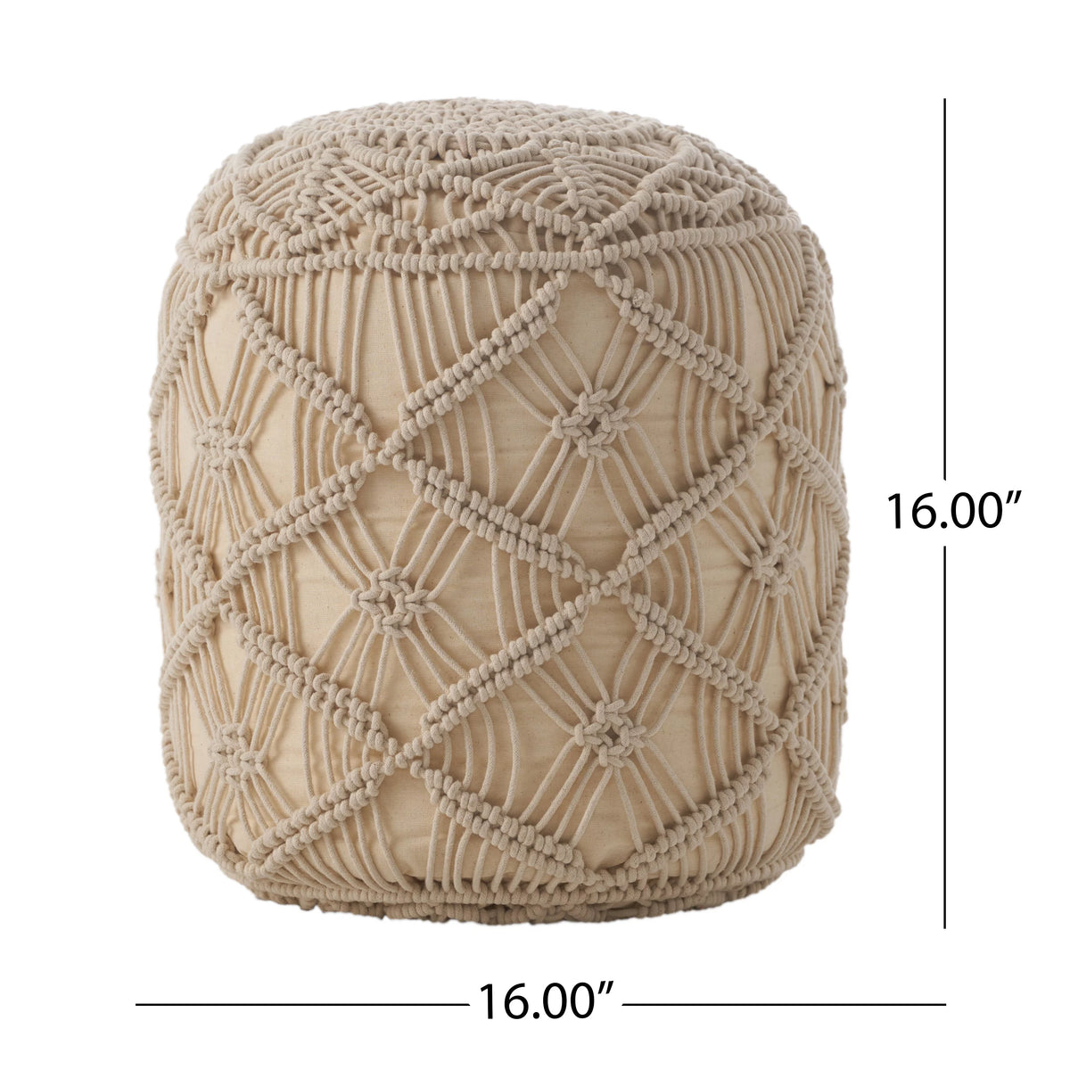 Fabric Cube Pouf N159215