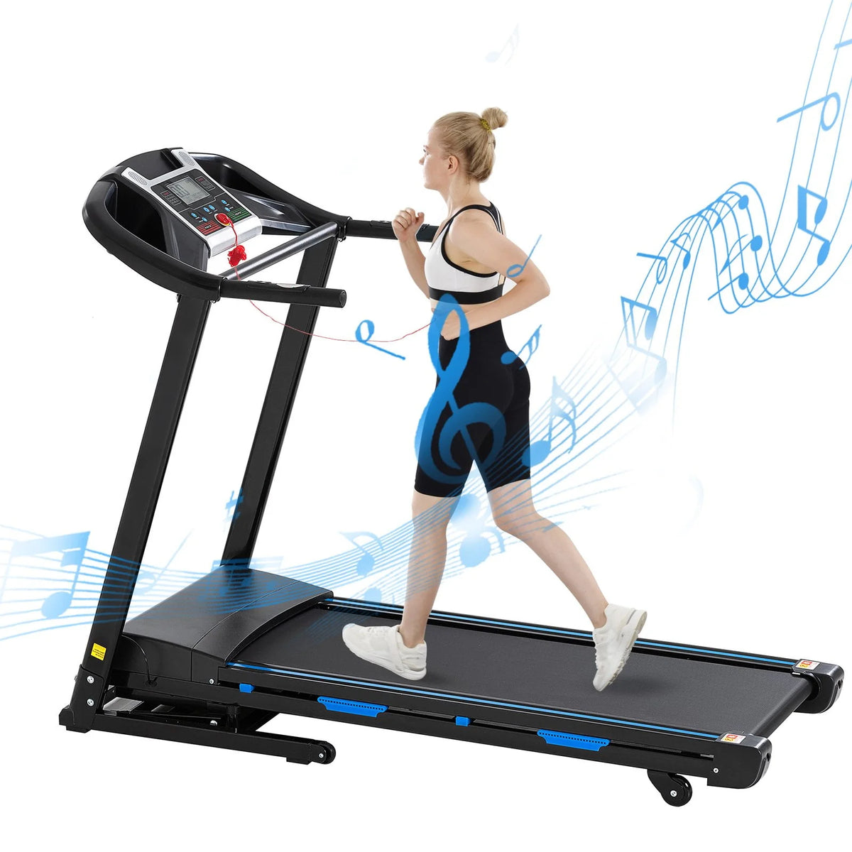 3.5HP Foldable Electric Treadmill with Incline Q230425