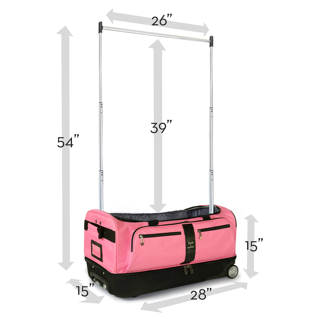 Pink/Black 28 inch Collapsible Duffel with Wheels H699983