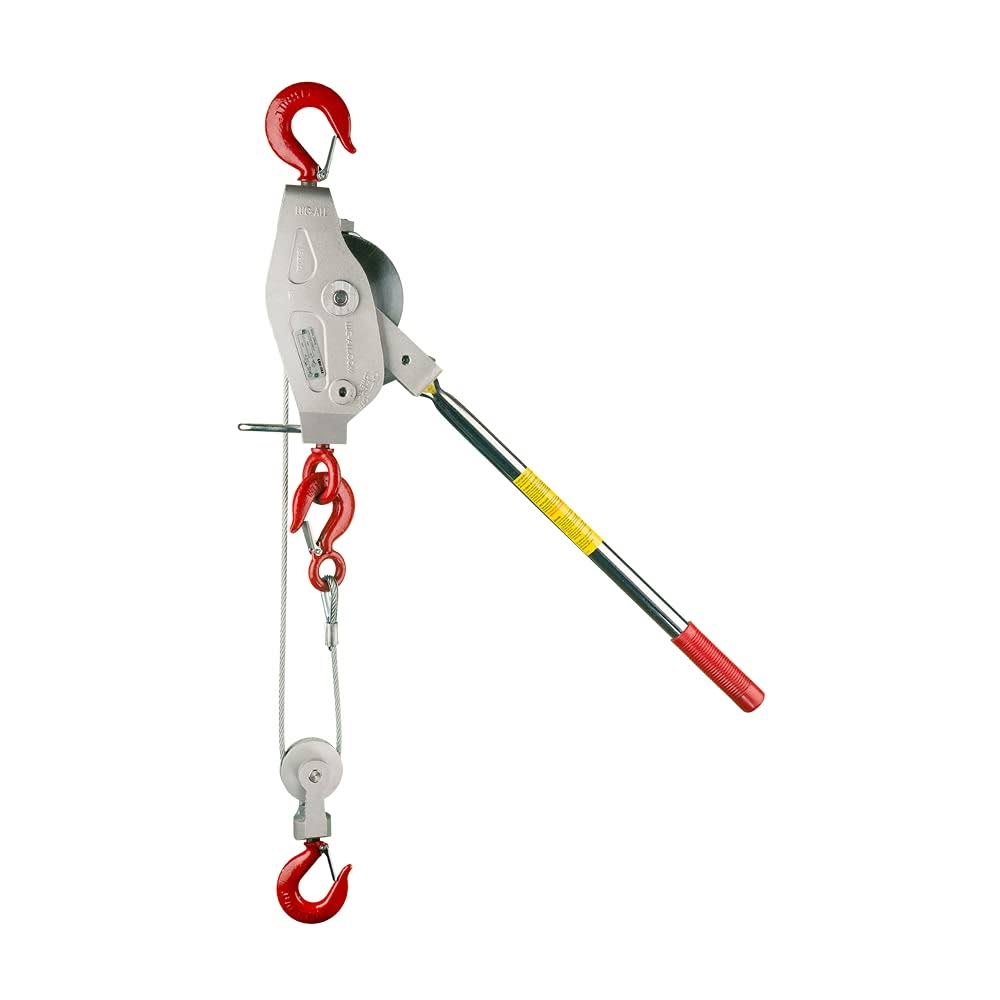 Medium Frame Cable Ratchet Winch Pulley Hoist, 1-1/2 Ton Capacity P602313